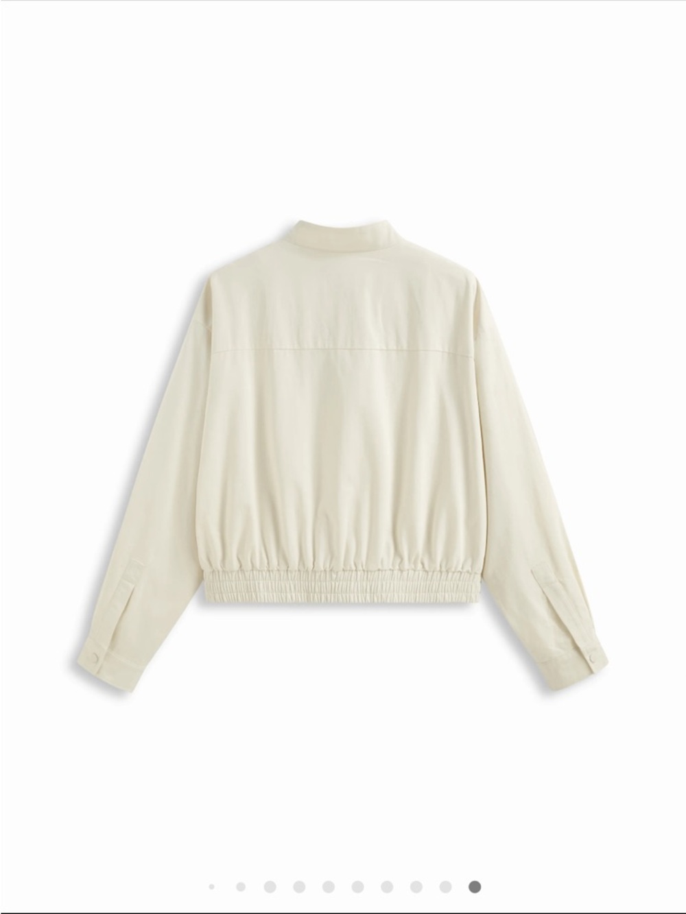 Cider Cream Ruffle-Front Bomber Jacket - Picture 8 of 16